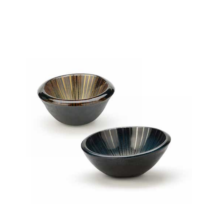 Bowl riscado oxidos azul bronze 藝術圓碗